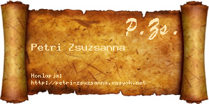 Petri Zsuzsanna névjegykártya