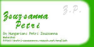zsuzsanna petri business card